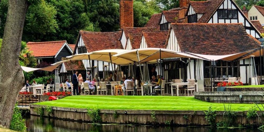 Annual Drinks Reception in the Marquee at the Talbooth Restaurant